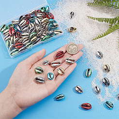 80Pcs 8 Colors Electroplated Cowrie Shell Beads&nbsp;BSHE-PH0001-17