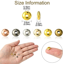 300 個 6 スタイル ccb プラスチックビーズ  ミックスカラー  6x2mm  穴：1.8mm  50個/スタイル&nbsp;FIND-YW0004-93B