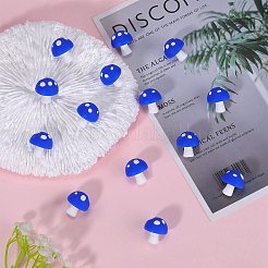 キノコシリコンフォーカルビーズ20個  DIYネックレスの製作  ダークブルー  18mm  穴：2mm&nbsp;JX901A