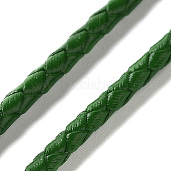 編み込みレザーコード  濃い緑  3mm  50ヤード/バンドル&nbsp;VL3mm-21