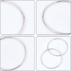 ラウンド/サーキュラーリングアイアンバッグハンドル  バッグストラップ交換用アクセサリー  DIYの財布のために  ハンドバッグクラフト  プラチナ  11x0.45cm  内径：10.15のCM&nbsp;LS-FIND-WH0003-97A