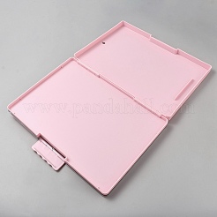 長方形のプラスチッククリップボードと収納フォルダー  教室やオフィスでの使用に  パールピンク  340x240x39mm  内径：325x220mm&nbsp;AJEW-WH20010-42A