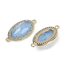 Dyed Natural White Jade Faceted Oval Links&nbsp;G-B126-06G-01