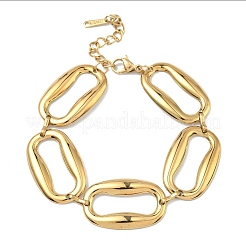 304 Stainless Steel Oval Link Chain Bracelets for Women&nbsp;BJEW-D456-05G