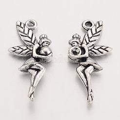 Tibetan Style Alloy Fairy Pendant Rhinestone Settings&nbsp;X-TIBEP-Q043-350-RS