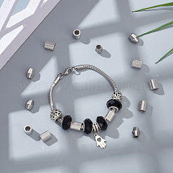 80Pcs 2 Style 201 Stainless Steel European Beads&nbsp;STAS-UN0048-16
