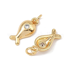 SHEGRACE Brass Clear Cubic Zirconia Charms&nbsp;XGRQ3P279-582G