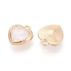 Rack Plating Alloy & Glass Pendants&nbsp;PALLOY-T024-05M-G