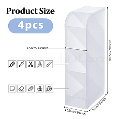 プラスチック保存容器  ペン軸  長方形  ホワイト  48.5x90x202mm&nbsp;OFST-WH0816-011A