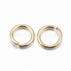 304ステンレススチールオープン丸カン  ラウンド  18KGP本金メッキ  22ゲージ  4x0.6mm  内径：3mm&nbsp;STAS-H558-04G