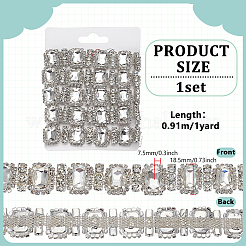 1 Yard Rectangle Iron Rhinestone Strass Chains&nbsp;CH-FG0001-02B