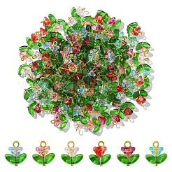 Glass Flower Pendants&nbsp;PALLOY-CJ00038