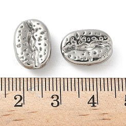304ステンレススチールビーズ  コー​​ヒー豆  変色防止  ステンレス鋼色  14.5x10.5x5.5mm  穴：1.2mm&nbsp;STAS-F320-17P