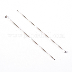 真鍮製平頭ピン  カドミウムフリー＆ニッケルフリー＆鉛フリー  プラチナ  50x0.75~0.8mm  20ゲージ  ヘッド：2mm  約5000個/1000g&nbsp;HP5.0cmCY-NF