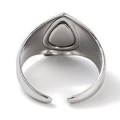 304ステンレスリング  調節可能な合成ハウライトリング  15mm  内径: 調節可能&nbsp;RJEW-B059-11P-03