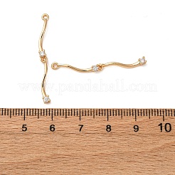 Brass Micro Pave Clear Cubic Zirconia Pendants&nbsp;KK-Z112-30G