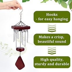 DIY Wood & Aluminium Round Tube Wind Chime Making Kits&nbsp;DIY-PH0023-72B