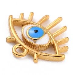 Golden Brass Enamel Pendants&nbsp;KK-P197-12B-G