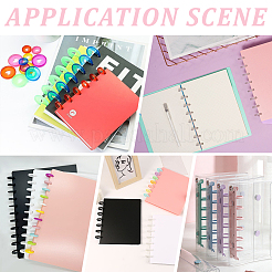 60Pcs 10 Colors Plastic Loose Leaf Ring Round Binder Discs&nbsp;FIND-GF0009-71