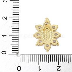 Brass Micro Pave Cubic Zirconia Pendants&nbsp;KK-P293-13G