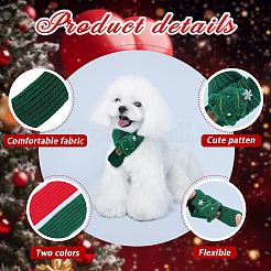 2Pcs 2 Colors Christmas Polyester Pet Scarf&nbsp;AJEW-GF0012-46A
