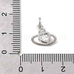 Brass Pave Cubic Zirconia Pendants&nbsp;KK-P343-05P
