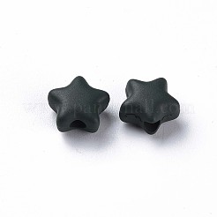 スプレープリントアクリルビーズ  スター  オリーブドラブ  8.5x9.5x5mm  穴：2mm  約2050個/500g&nbsp;MACR-S373-45-O01