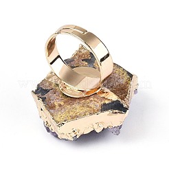 Natural Amethyst Finger Rings&nbsp;RJEW-N053-01G