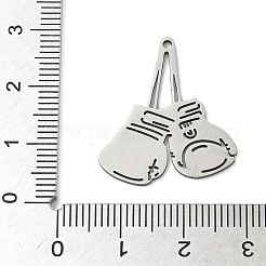 ステンレスペンダント201個  レーザー切断  ボクシンググローブ型のチャーム  ステンレス鋼色  25.5x22.5x1mm  穴：1.5mm&nbsp;STAS-G366-07P