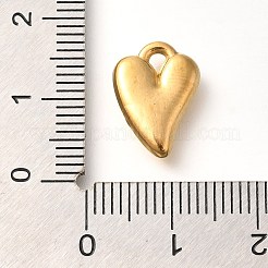 イオンプレーティング（IP）304ステンレススチールチャーム  ハートチャーム  18KGP本金メッキ  14.5x10.5x3mm  穴：2mm&nbsp;STAS-I321-79G