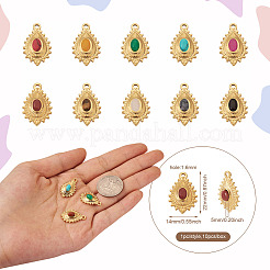 10Pcs 10 Style 304 Stainless Steel Pendants&nbsp;STAS-FW0001-24