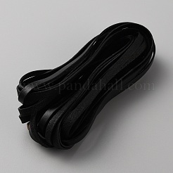 90m フラット牛革ジュエリーコード  ジュエリーDIY製版材料  ブラック  5x1mm  約98.43ヤード（90m）/バンドル&nbsp;WL-WH0009-02A-01