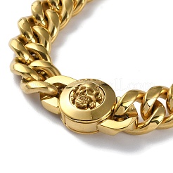 Ion Plating(IP) 304 Stainless Steel Cuban Link Chain Necklaces&nbsp;NJEW-P288-27G