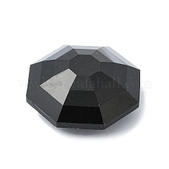 カット加工ガラスラインストーンカボション  後ろ向き  八角形  ジェット  23x23x10mm&nbsp;GGLA-C032-05C