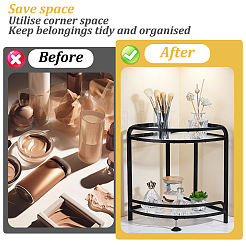 2 Bags Desktop Iron Shower Corner Shelves&nbsp;ODIS-WA0001-31