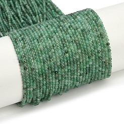 天然エメラルドビーズ連売り  ラウンド  1.8mm  穴：0.4mm  約218~223個/連  14.88~15.16インチ（37.8~38.5cm）&nbsp;G-C181-A02-01