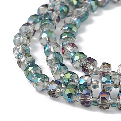 Transparent Electroplate Glass Beads Strands&nbsp;EGLA-F153-HP01