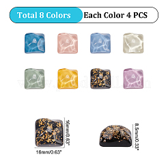 Opaque Resin Cabochons Accessories for Jewelry Making&nbsp;RESI-CA0001-10
