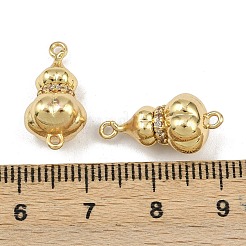 Brass Micro Pave Cubic Zirconia Screw Clasps&nbsp;LS-KK-C136-03G