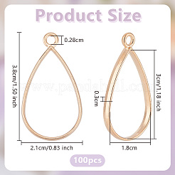 100Pcs Alloy Open Back Bezel Pendants&nbsp;FIND-OC0003-97