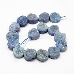Electroplated Natural & Dyed Druzy Agate Bead Strands&nbsp;G-N0169-004N-01