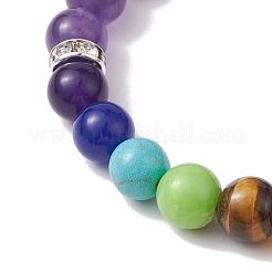 Raw Rough Natural Amethyst Charm Bracelets&nbsp;BJEW-JB10298-04