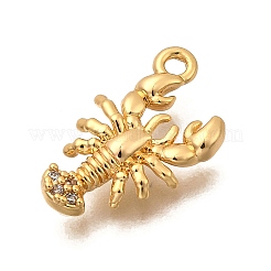 Brass Micro Pave Cubic Zirconia Pendants&nbsp;KK-B152-21G