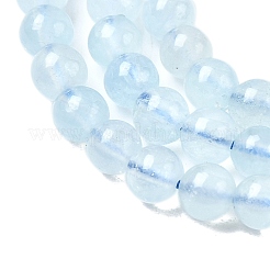 天然石アクアマリンビーズ連売り  ラウンド  グレードAB  4.5mm  穴：0.6mm  約89~105個/連  15.20~15.35''（38.6~39センチメートル）&nbsp;G-G344-A08-4mm