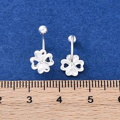S999 Fine Silver Stud Earrings&nbsp;EJEW-F356-01S