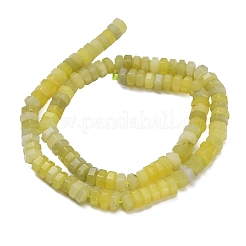天然石レモンジェイド翡翠ビーズ連売り  多面カット  六角  6x6x3mm  穴：0.8mm  約108個/連  14.72~14.80''（37.4~37.6センチメートル）&nbsp;G-G317-A14-3x6mm