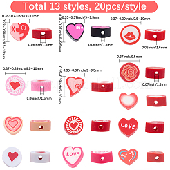 260Pcs 13 Styles Handmade Polymer Clay Beads&nbsp;CLAY-BM0001-01