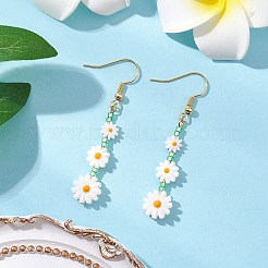 2Pairs 2 Styles Flower Natural Freshwater Shell Leverback & Dangle Earring Sets&nbsp;EJEW-JE06338