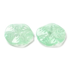 透明ガラスビーズ  葉っぱ  ミックスカラー  25.5x5.5mm  穴：1.6mm&nbsp;X-GLAA-A012-01
