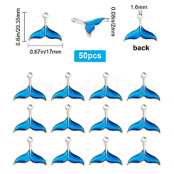 50Pcs Platinum Plated Alloy Enamel Pendants&nbsp;ENAM-SC0002-14